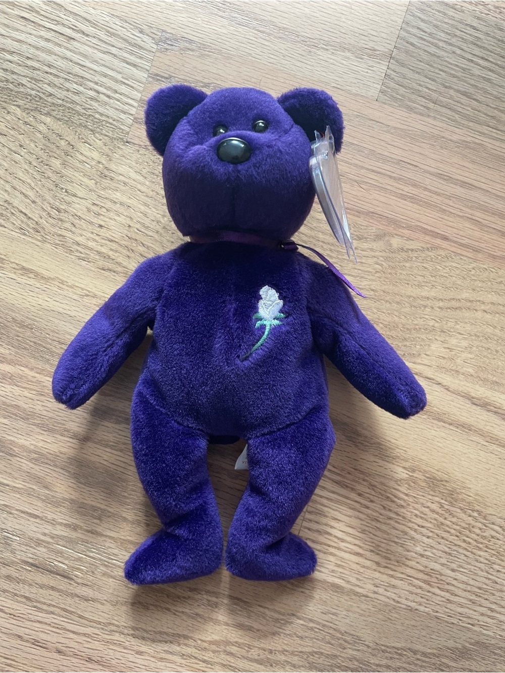 Ty Beanie Baby Princess Diana Bear Rare 1st Edition (PVC Pellets) No Space Poem